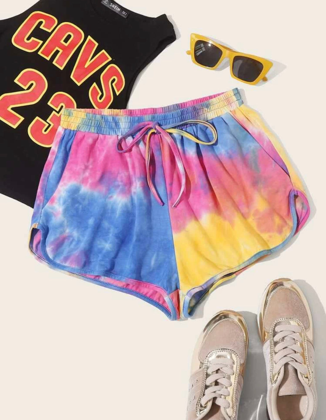 MULTI COLOR TIE DYE SHORTS