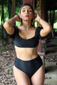 TWO PIECE BLACK SWIMSUIT