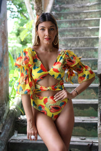 FRUITS YELLOW SWIMSUIT