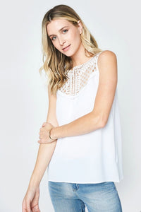 WHITE BASIC LACE SHIRT